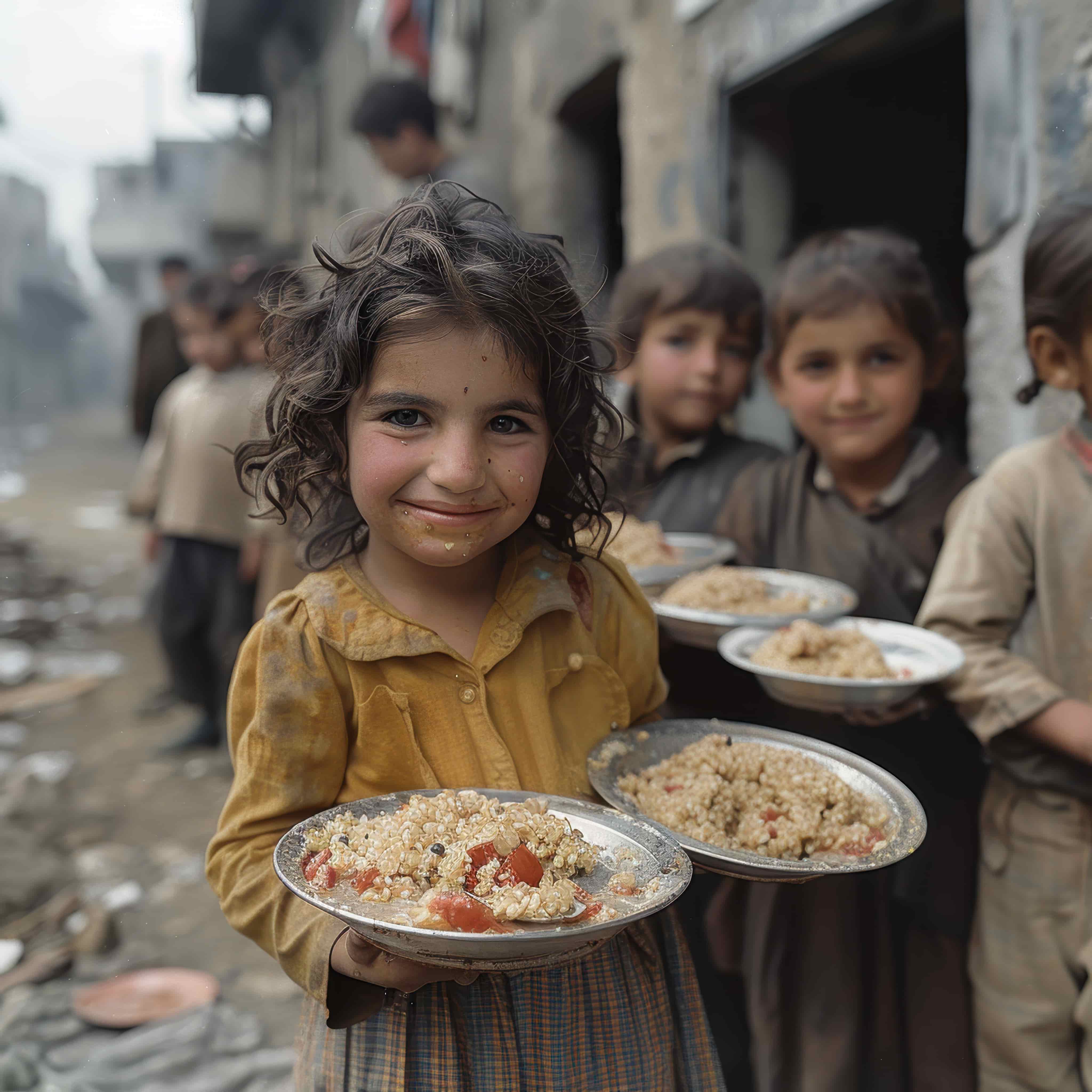 People receiving aid